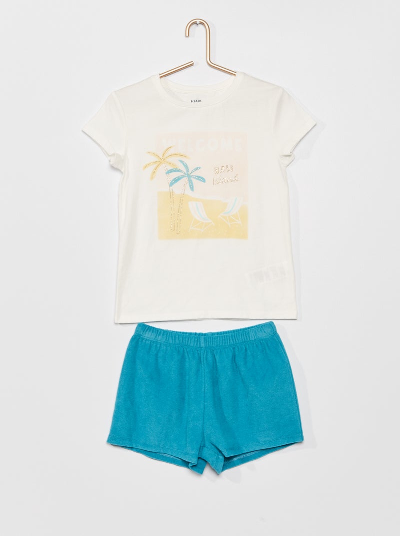 Ensemble de pyjama court Bleu - Kiabi