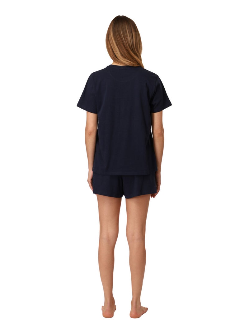 Ensemble de pyjama court femme Navy Fila Bleu - Kiabi