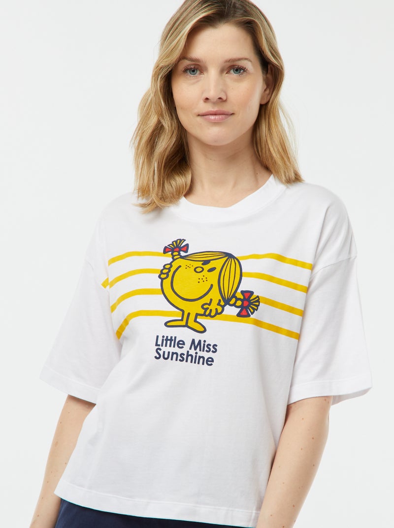 Ensemble de pyjama court 'Monsieur Madame' pièces Jaune