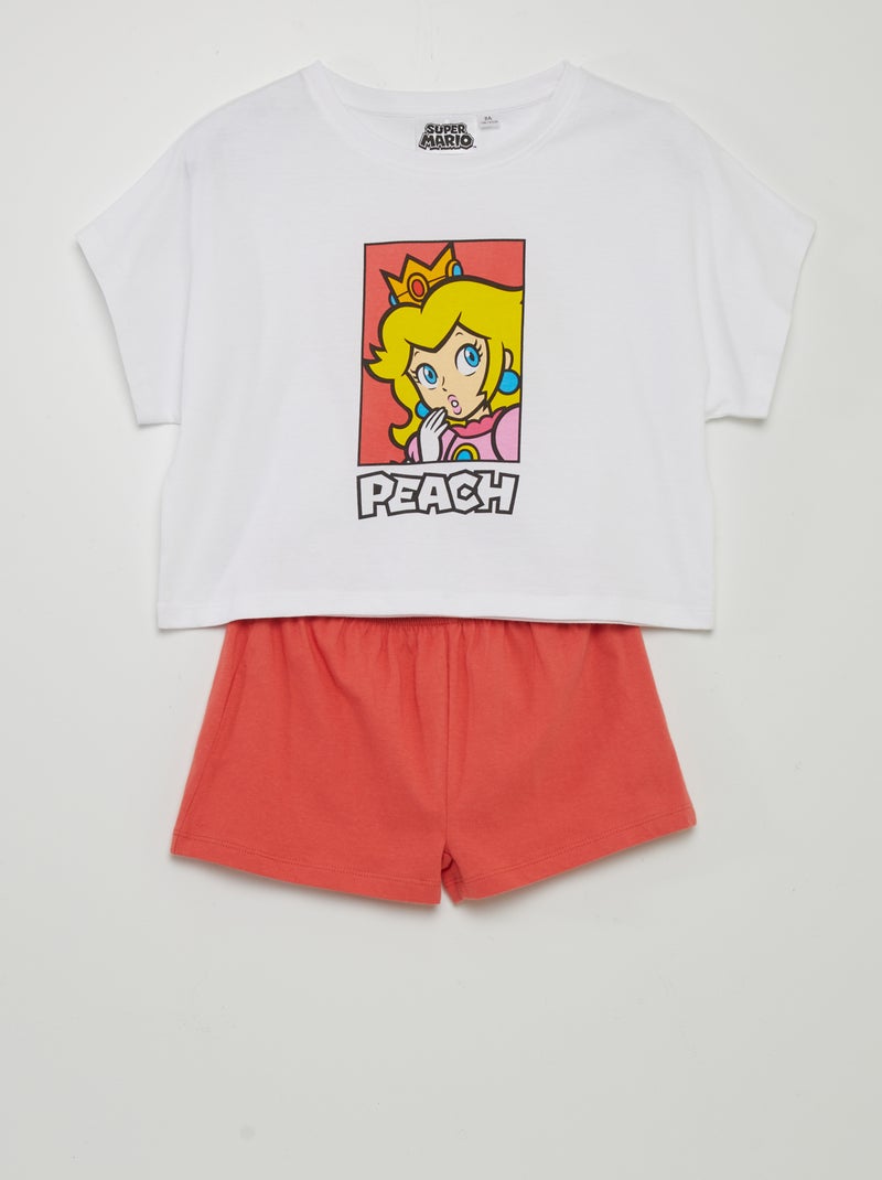 Ensemble de pyjama court 'Peach' - 2 pièces Blanc - Kiabi