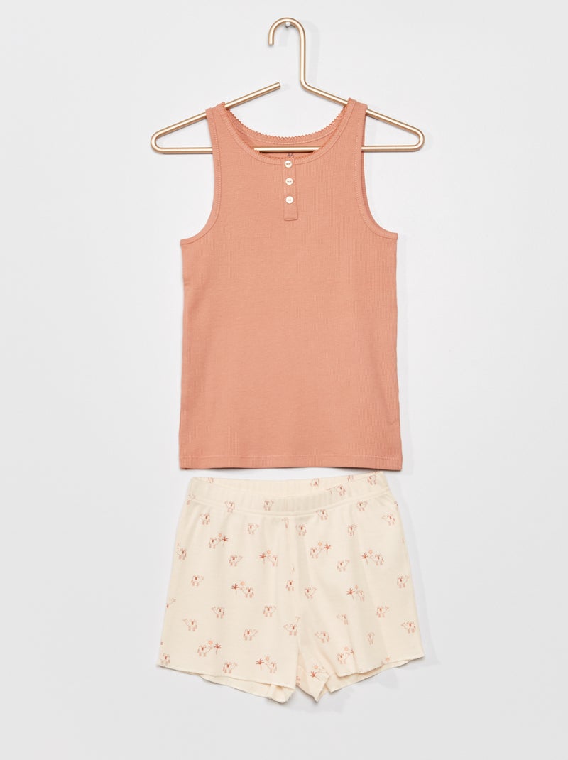 Ensemble de pyjama court Rose - Kiabi