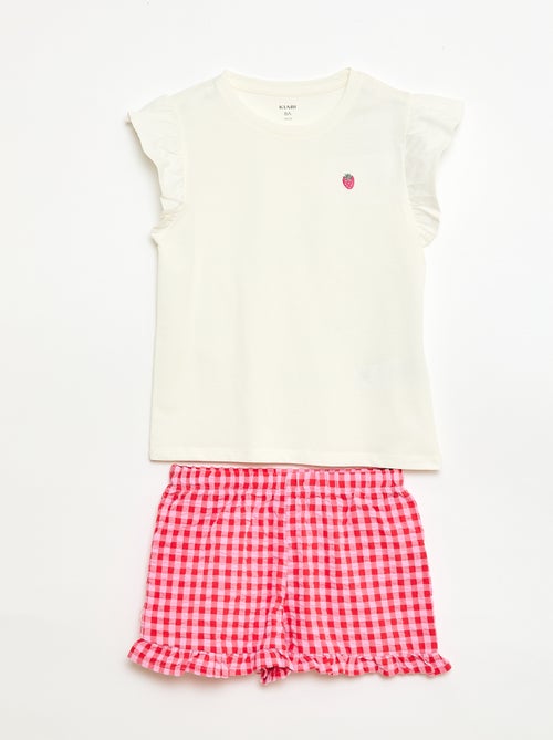 Ensemble de pyjama court t-shirt + short - 2 pièces - Kiabi