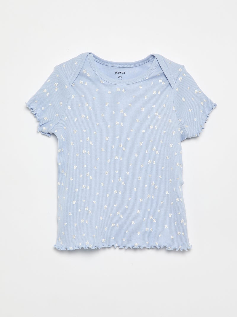Ensemble de pyjama court t-shirt + short - 2 pièces Bleu - Kiabi