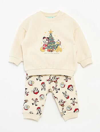 Ensemble de pyjama de Noël 'Disney' 'Mickey' en coton