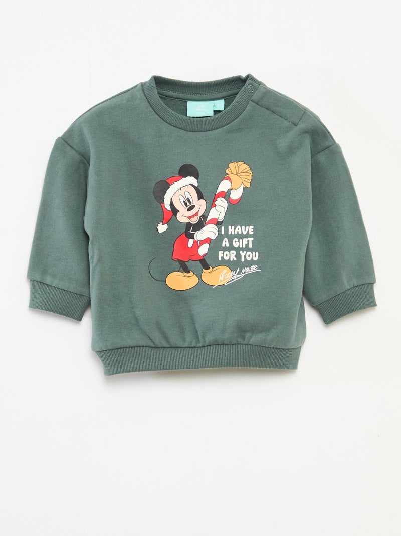 Ensemble de pyjama de Noël 'Disney' 'Mickey' en coton Vert - Kiabi