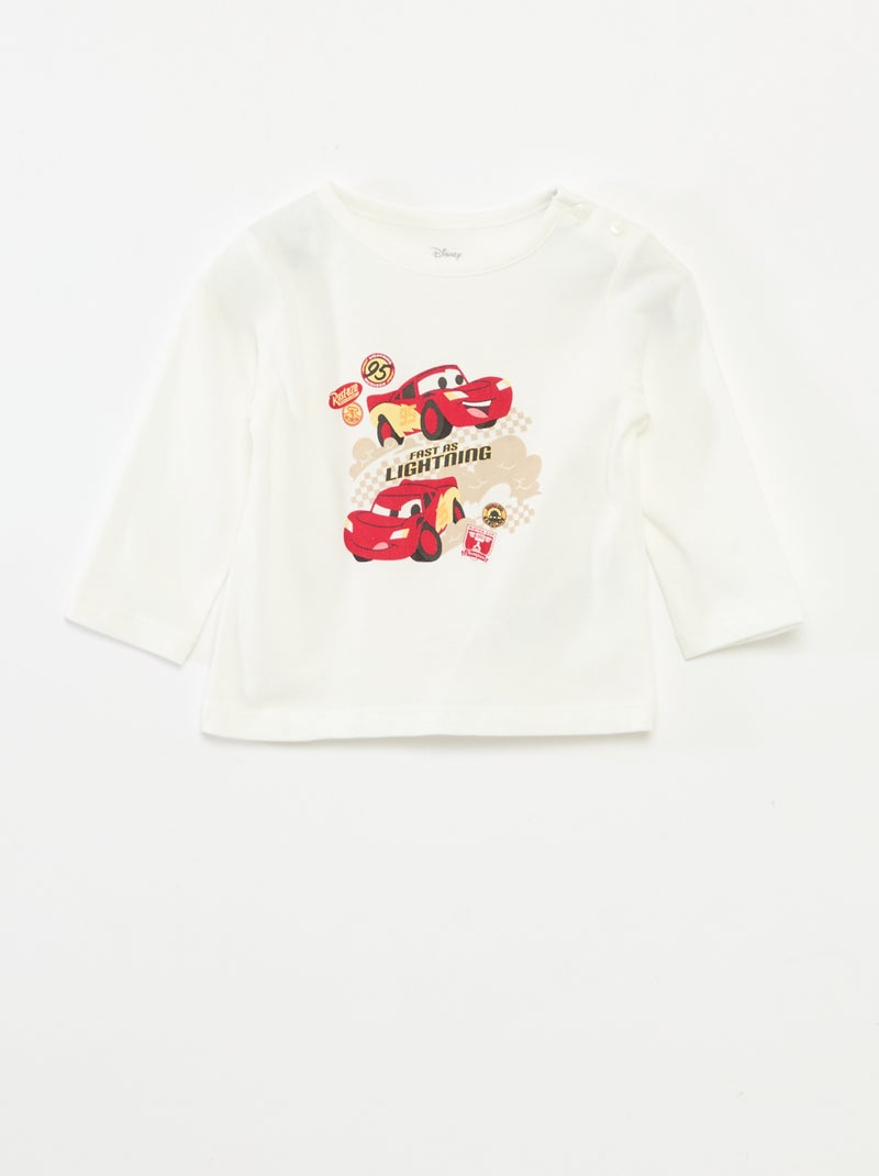 Ensemble de pyjama  'Disney' 'Cars' veste + T-shirt + jogging Blanc - Kiabi