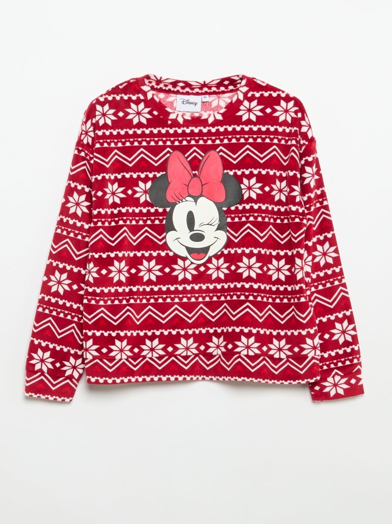 Ensemble de pyjama 'Disney' en velours Rouge - Kiabi
