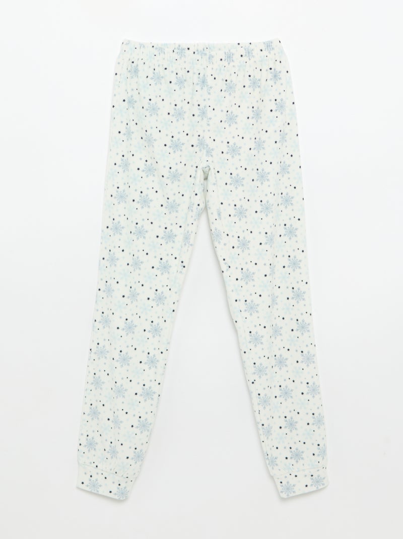 Ensemble de pyjama 'Disney' 'La Reine des Neiges' en velours Bleu - Kiabi
