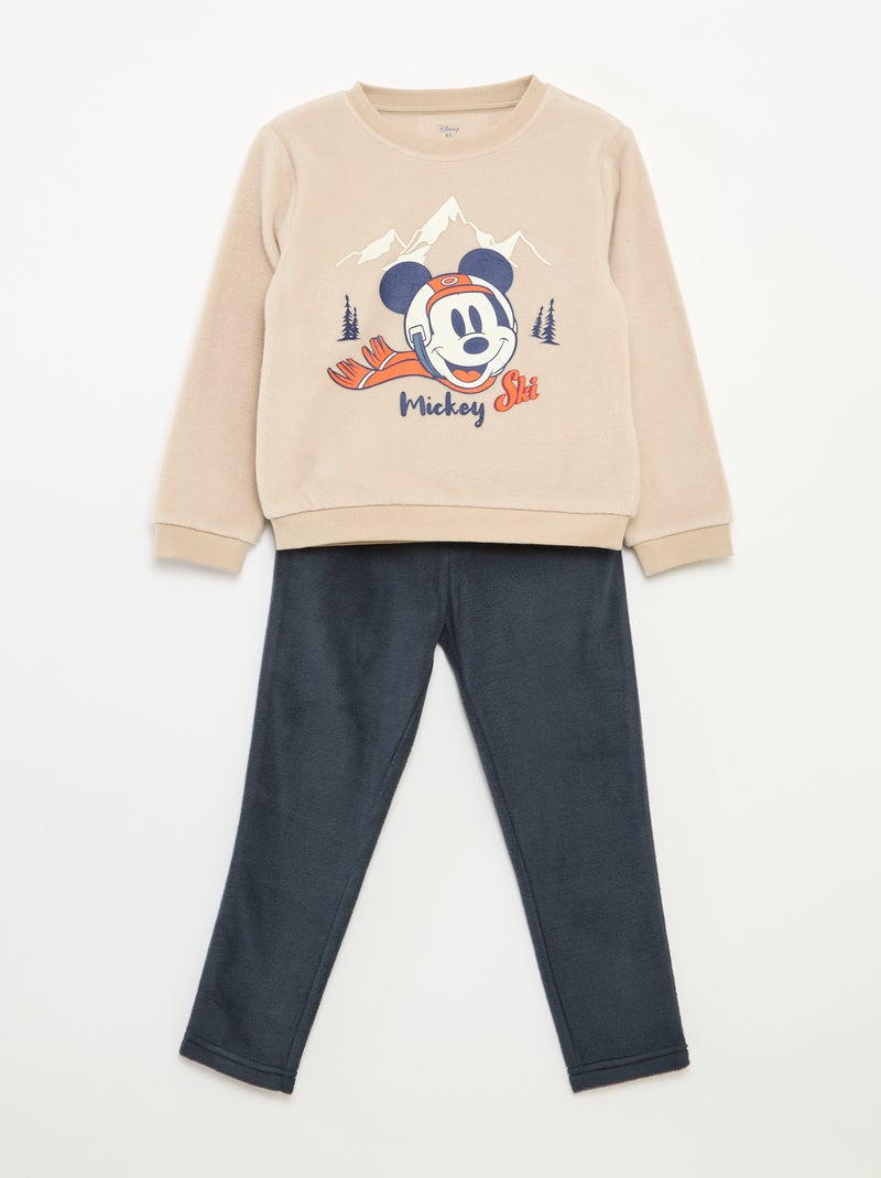Ensemble de pyjama 'Disney' 'Mickey' en polaire Beige Garçon