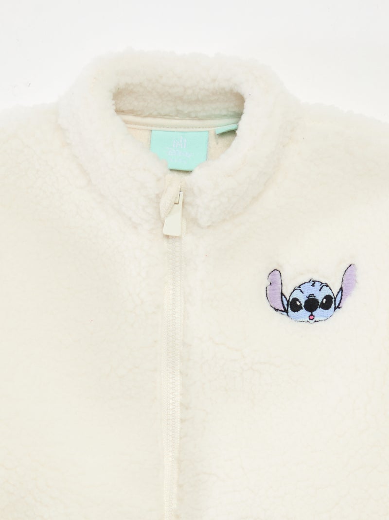 Ensemble de pyjama  'Disney' 'Stitch' veste + T-shirt + jogging Blanc - Kiabi