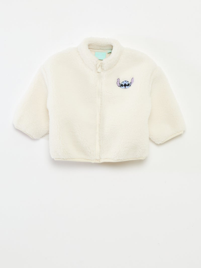 Ensemble de pyjama  'Disney' 'Stitch' veste + T-shirt + jogging Blanc - Kiabi