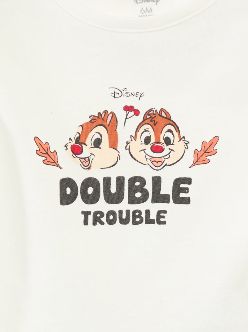 Ensemble de pyjama  'Disney' 'Tic&tac' veste + T-shirt + jogging Beige - Kiabi