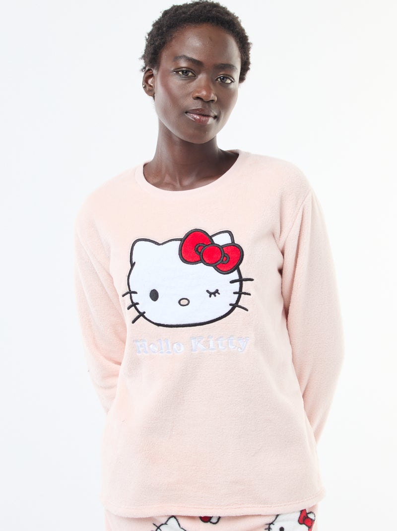 Ensemble de pyjama doux 'Hello kitty' Rose - Kiabi