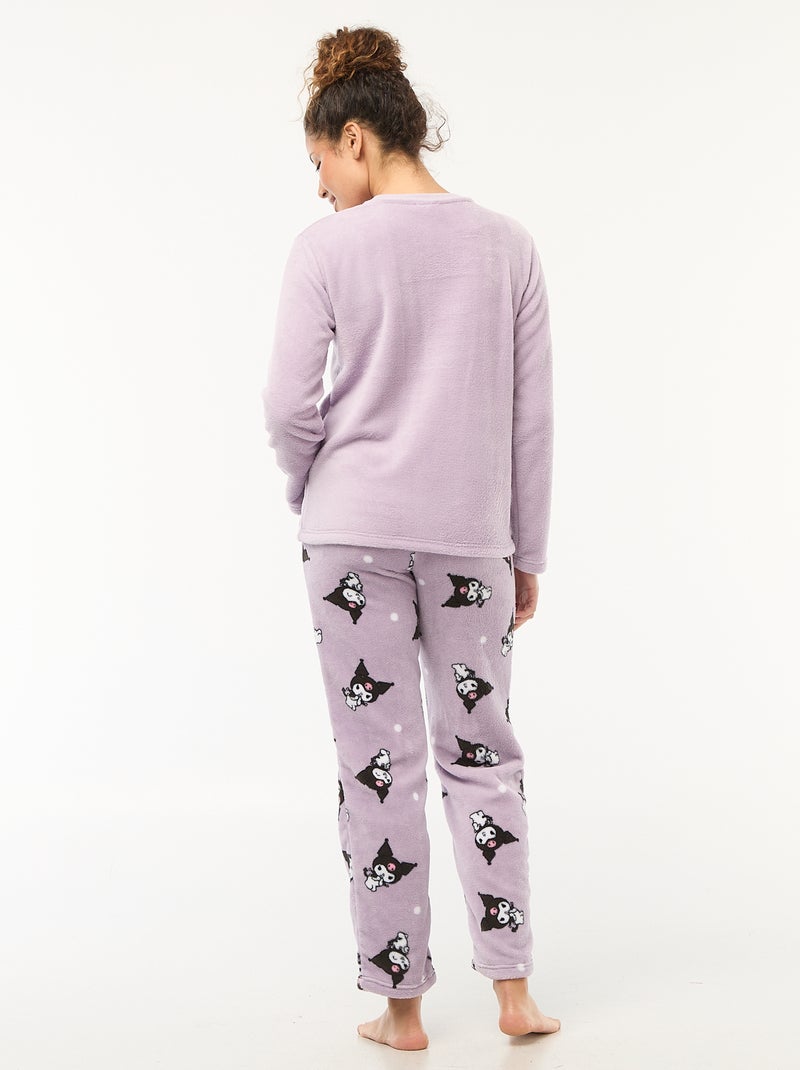 Ensemble de pyjama doux 'Kuromi' Violet - Kiabi