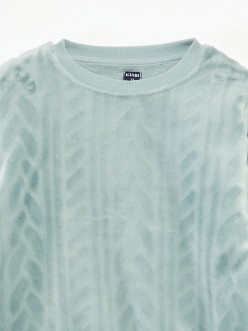 Ensemble de pyjama doux uni Bleu - Kiabi