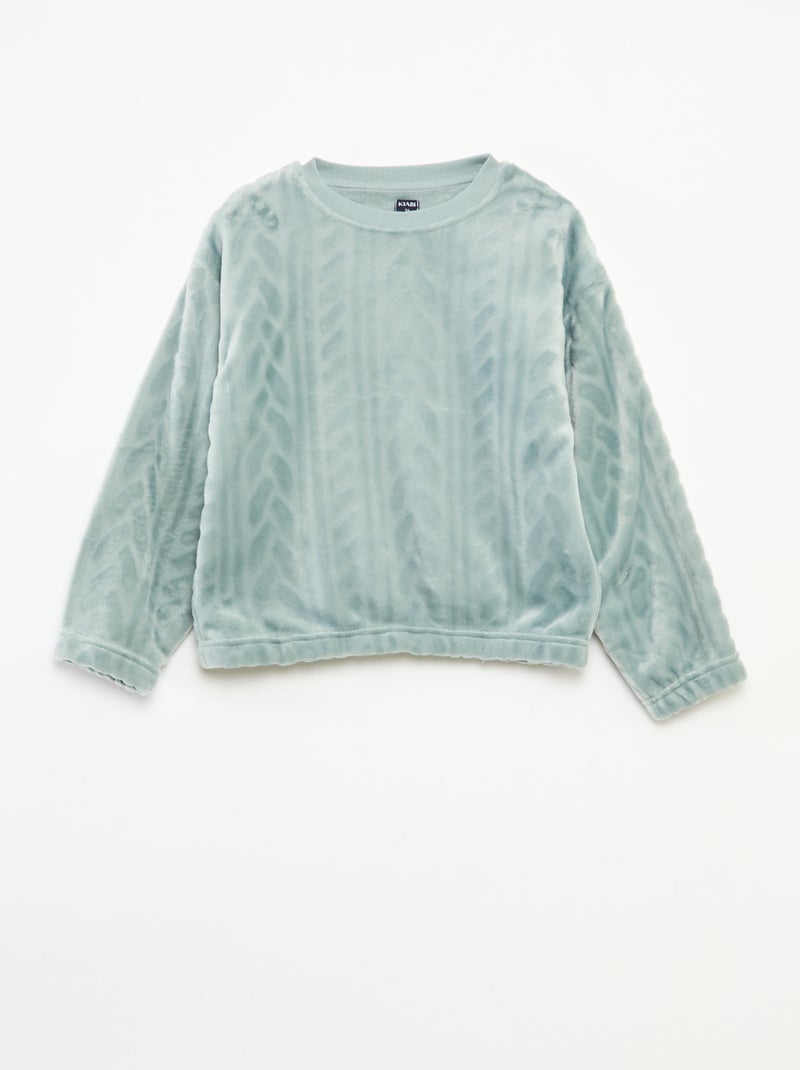 Ensemble de pyjama doux uni Bleu - Kiabi