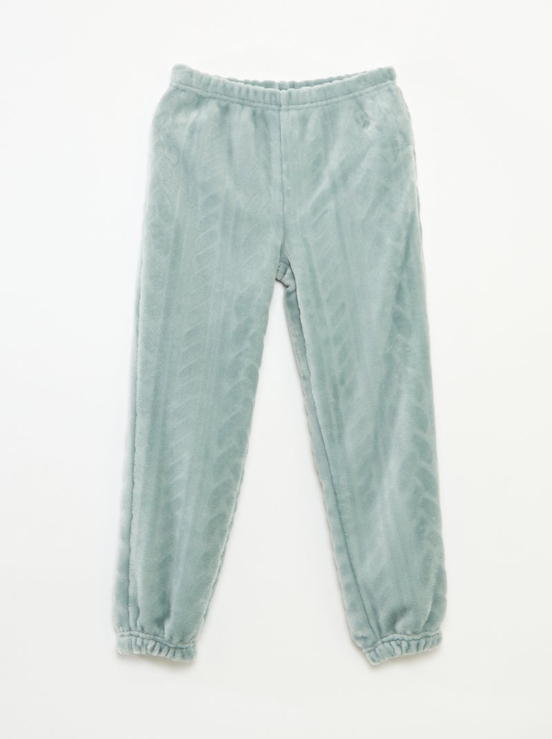 Ensemble de pyjama doux uni Bleu - Kiabi