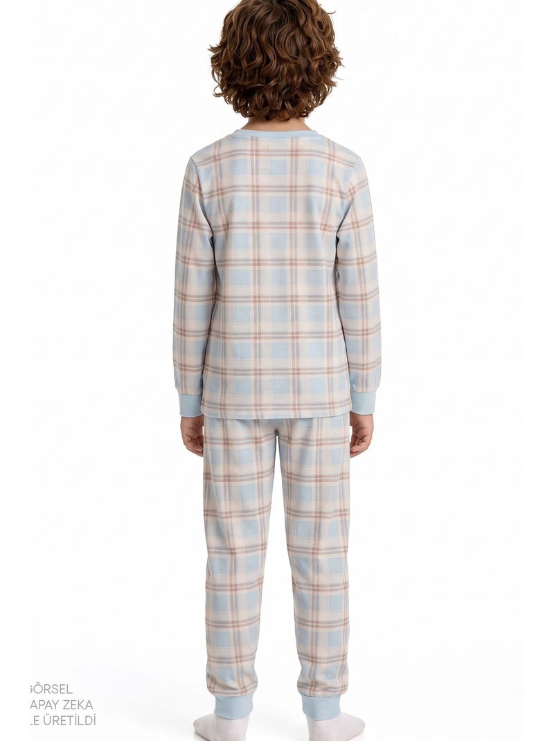 Ensemble de pyjama dragon club à manches longues penti Bleu Beige - Kiabi