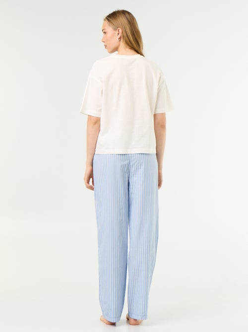 Ensemble de pyjama en coton - T-shirt + pantalon - Kiabi