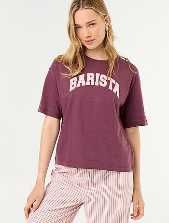 Ensemble de pyjama en coton - T-shirt + pantalon
