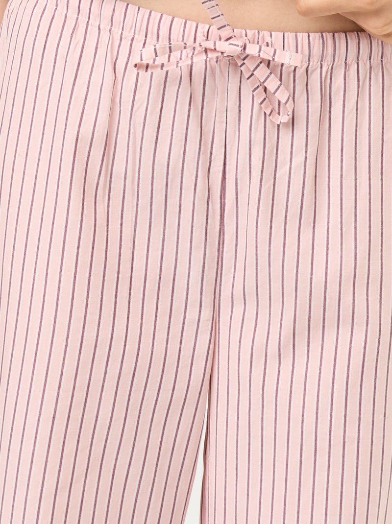 Ensemble de pyjama en coton - T-shirt + pantalon Bleu - Kiabi