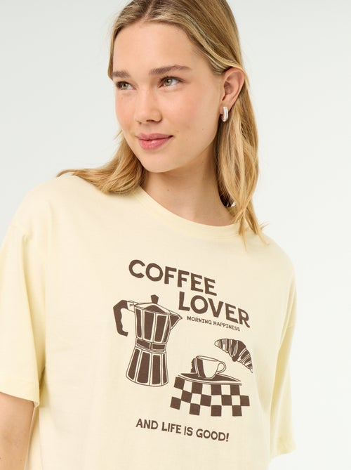 Ensemble de pyjama en coton - T-shirt + pantalon - Kiabi