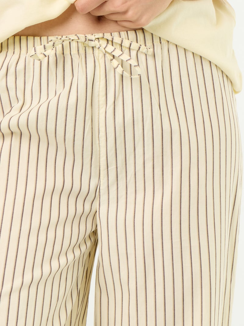 Ensemble de pyjama en coton - T-shirt + pantalon Jaune - Kiabi