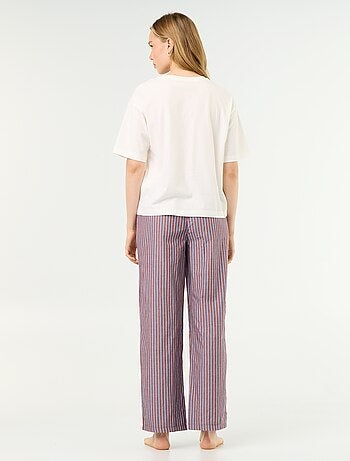 Ensemble de pyjama en coton - T-shirt + pantalon
