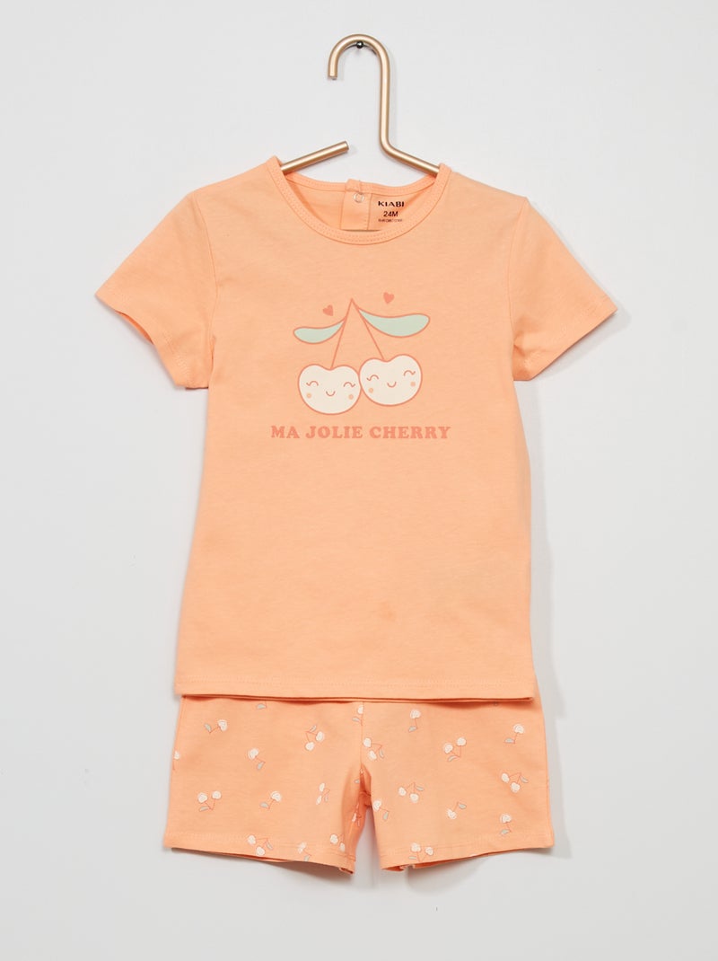 Ensemble de pyjama en coton Corail - Kiabi