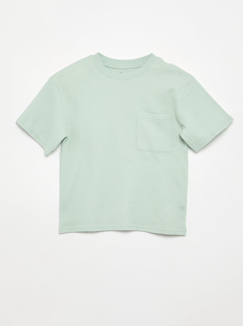 Ensemble de pyjama en coton uni Bleu - Kiabi