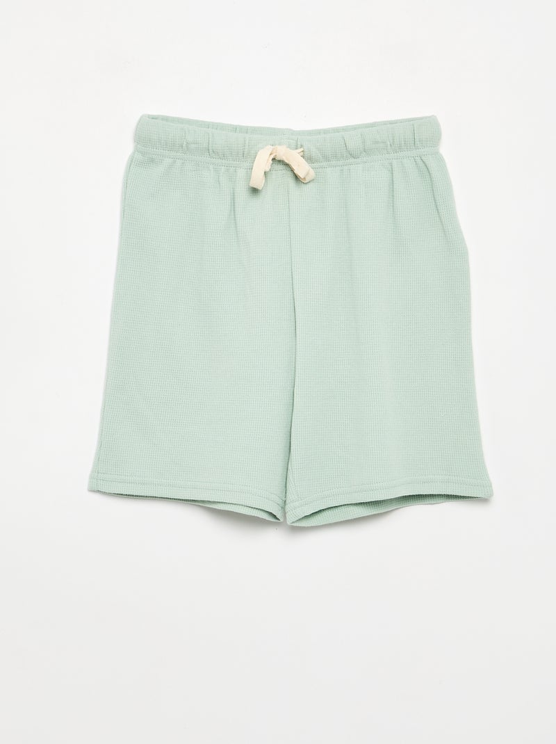 Ensemble de pyjama en coton uni Bleu - Kiabi