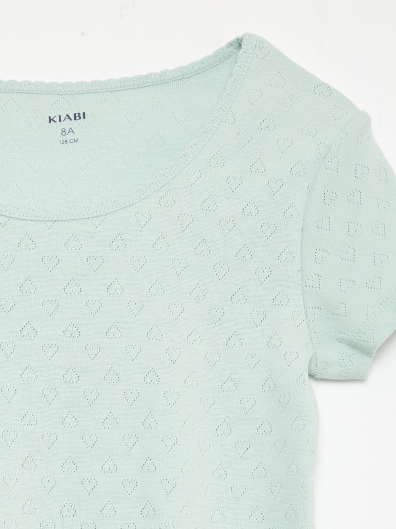 Ensemble de pyjama en coton Vert - Kiabi