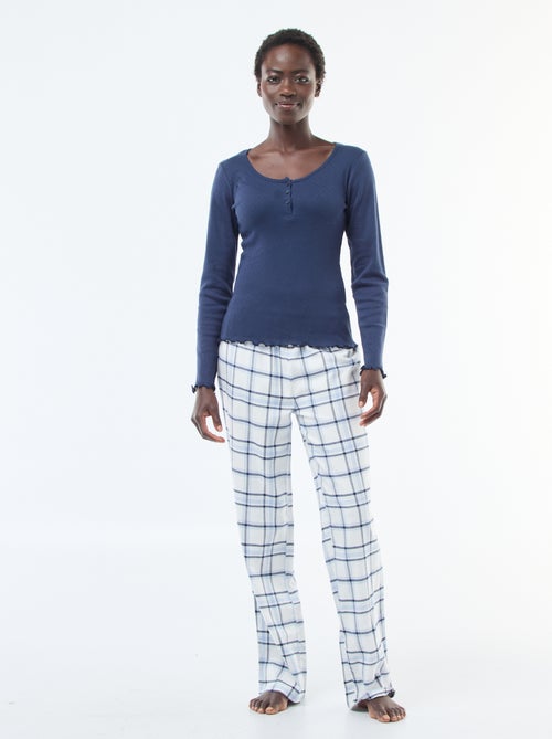 Ensemble de pyjama en flanelle de coton - Kiabi