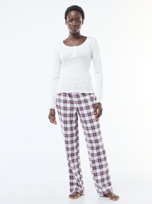 Ensemble de pyjama en flanelle de coton - Kiabi