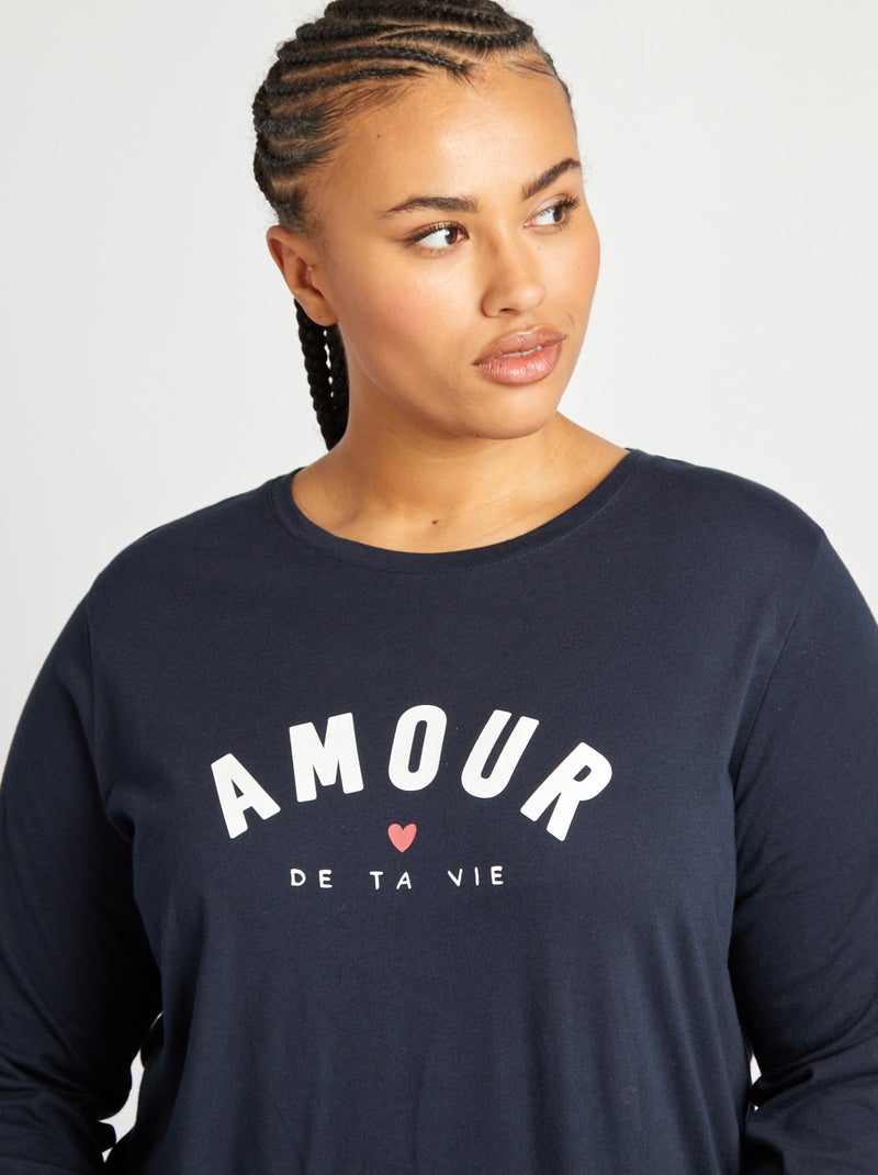 Ensemble de pyjama en jersey Bleu - Kiabi