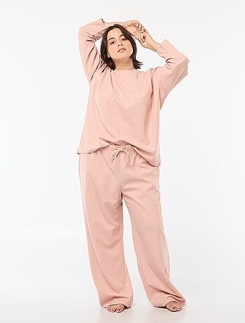 Ensemble de pyjama en maille gaufrée - 2 pièces