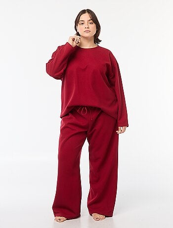 Ensemble de pyjama en maille gaufrée - 2 pièces