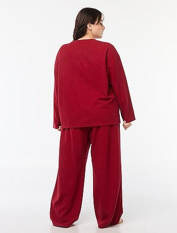 Ensemble de pyjama en maille gaufrée - 2 pièces