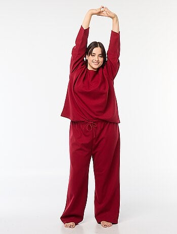 Ensemble de pyjama en maille gaufrée - 2 pièces