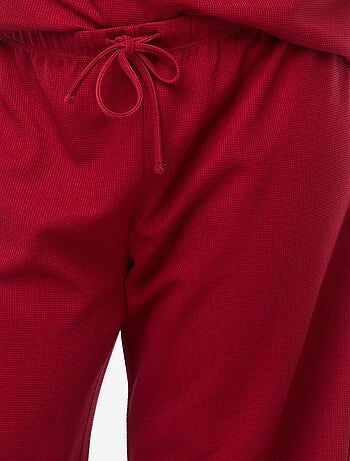 Ensemble de pyjama en maille gaufrée - 2 pièces