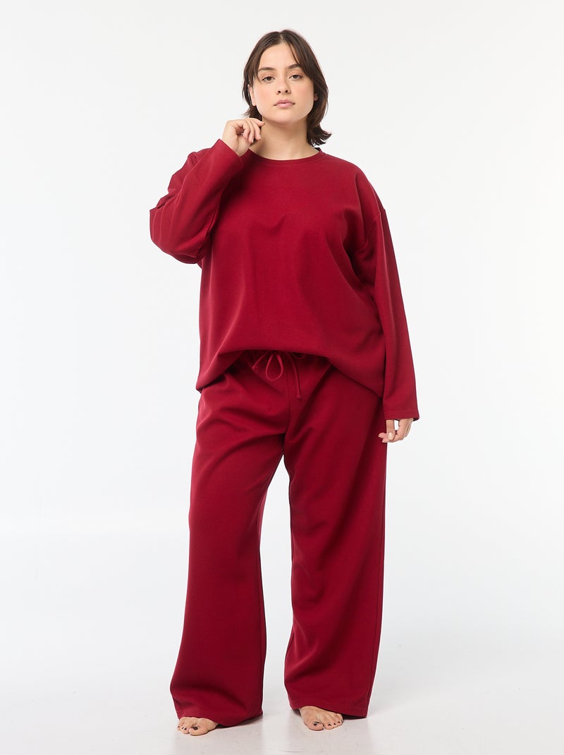 Ensemble de pyjama en maille gaufrée - 2 pièces Rouge - Kiabi