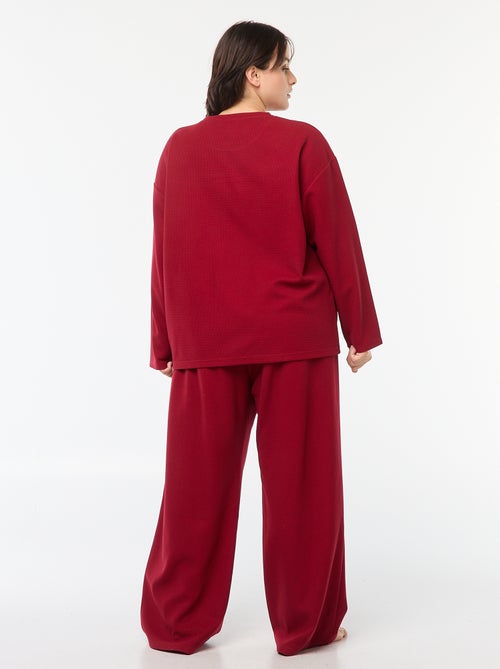 Ensemble de pyjama en maille gaufrée - 2 pièces - Kiabi