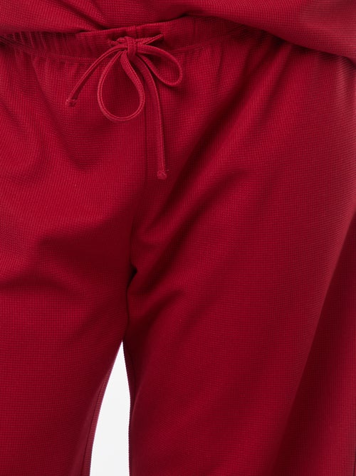 Ensemble de pyjama en maille gaufrée - 2 pièces - Kiabi