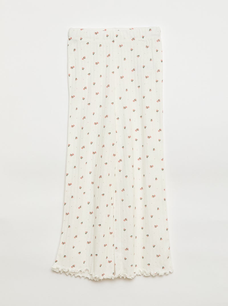 Ensemble de pyjama en maille pointelle - 2 pièces Blanc - Kiabi