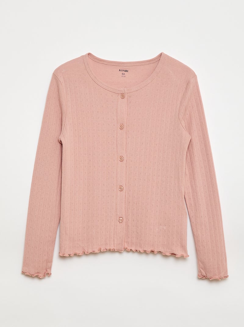 Ensemble de pyjama en maille pointelle - 2 pièces Rose - Kiabi