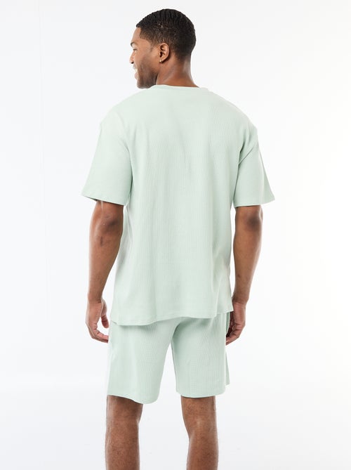 Ensemble de pyjama en matière gaufrée - Kiabi