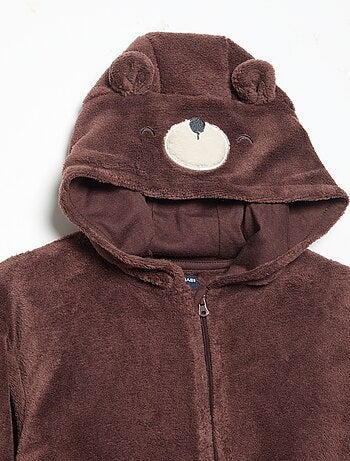 Ensemble de pyjama en polaire avec capuche animée - 2 pièces