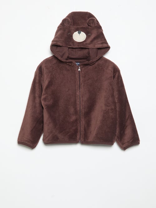 Ensemble de pyjama en polaire avec capuche animée - 2 pièces - Kiabi Ensemble de pyjama en polaire avec capuche animée - 2 pièces - Kiabi
