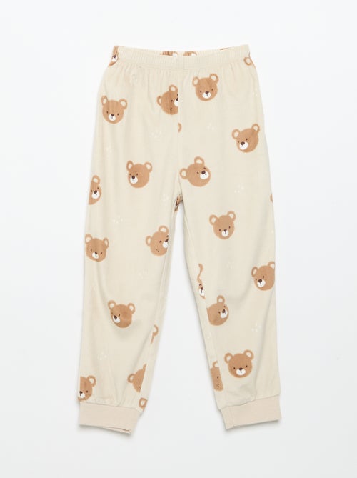 Ensemble de pyjama en polaire avec capuche animée - 2 pièces - Kiabi Ensemble de pyjama en polaire avec capuche animée - 2 pièces - Kiabi