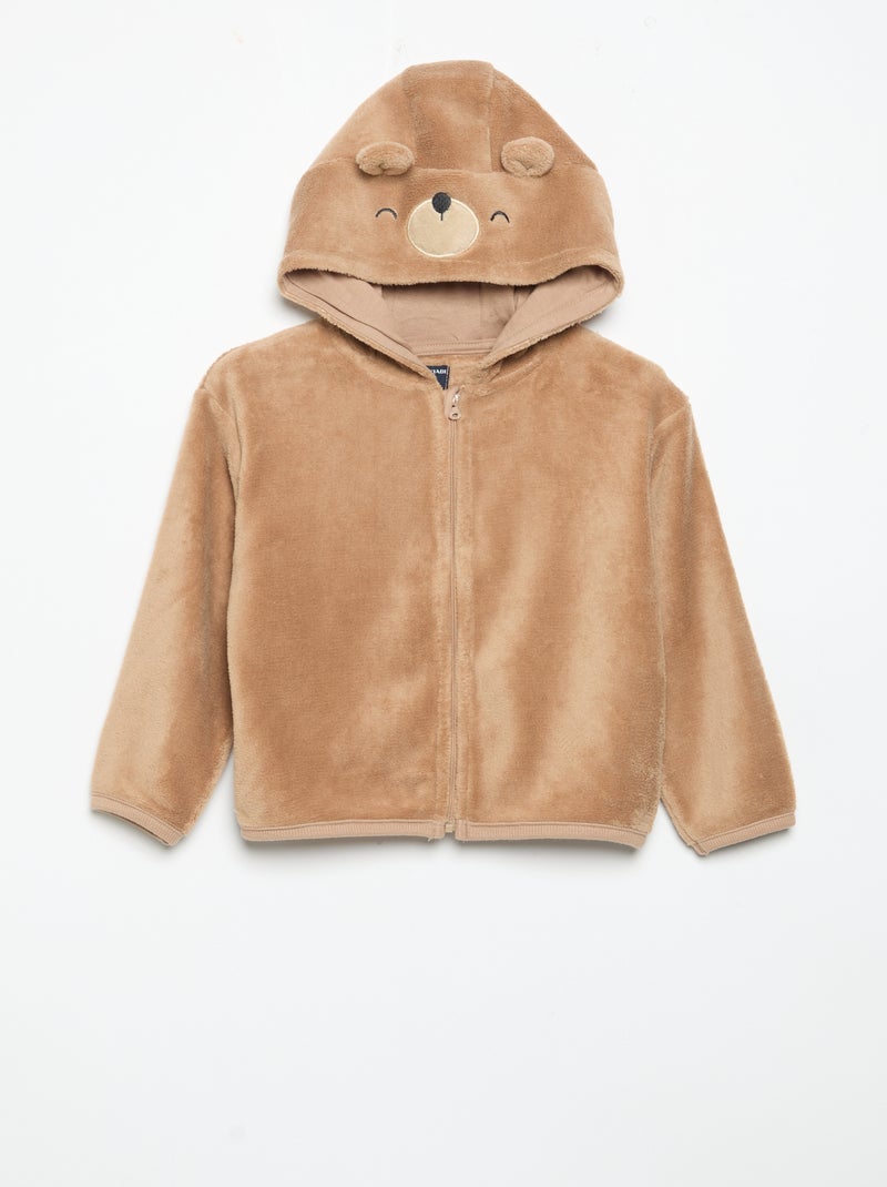 Ensemble de pyjama en polaire avec capuche animée - 2 pièces Bleu - Kiabi